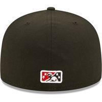 Men's New Era Black Indianapolis Indians Authentic Collection Team Alternate 59FIFTY Fitted Hat