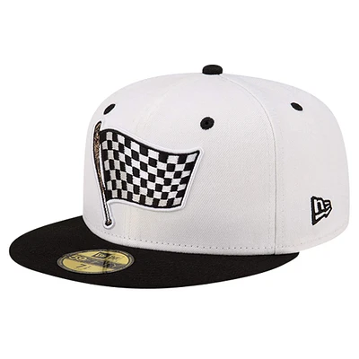 Casquette ajustée New Era noire pour hommes, Indianapolis Indians Theme Night Indy 500 59FIFTY