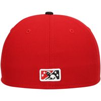 Men's New Era Red Indianapolis Indians Authentic Collection Team Home 59FIFTY Fitted Hat