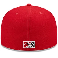 Casquette ajustée 59FIFTY Indianapolis Indians Marvel x Minor League New Era pour homme, rouge