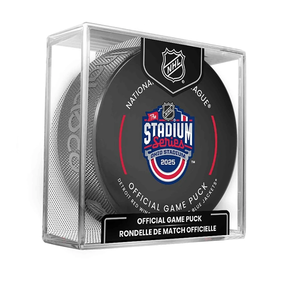 Inglasco Columbus Blue Jackets vs. Detroit Red Wings 2025 Stadium Series Official Game Puck