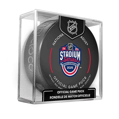 Inglasco Columbus Blue Jackets vs. Detroit Red Wings 2025 Stadium Series Official Game Puck