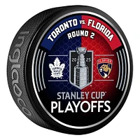 Inglasco Toronto Maple Leafs vs. Florida Panthers 2025 Stanley Cup Playoffs Second Round Dueling Match-Up Hockey Puck