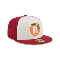 Men's New Era  Cream Inland Empire 66ers Theme Nights 59FIFTY Fitted Hat