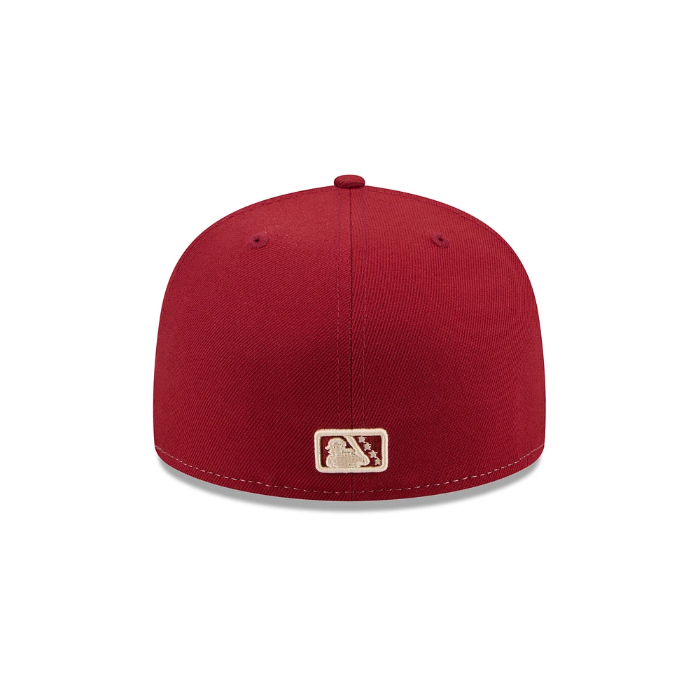 Men's New Era  Cream Inland Empire 66ers Theme Nights 59FIFTY Fitted Hat