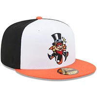 Casquette ajustée New Era Inland Empire 66ers Marvel x Minor League 59FIFTY pour homme, blanc/orange