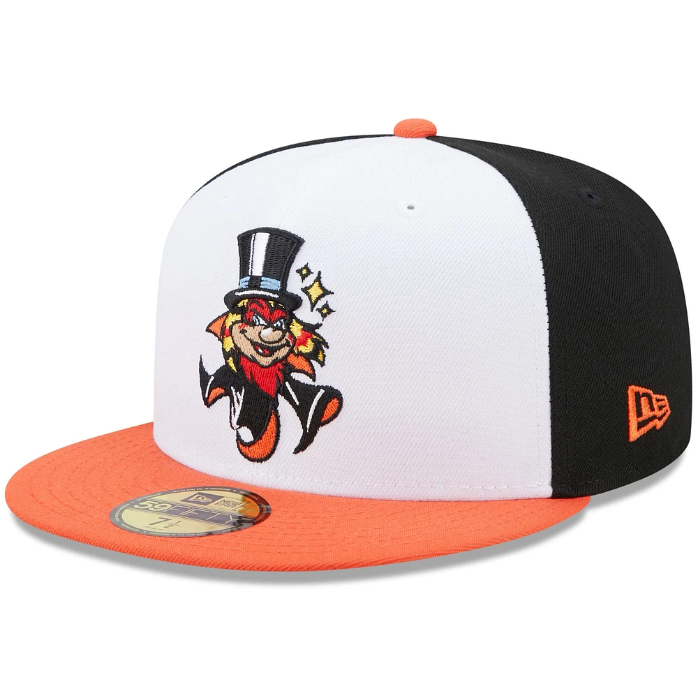 Men's New Era White/Orange Inland Empire 66ers Marvel x Minor League 59FIFTY Fitted Hat