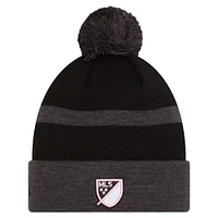  New Era  Black Inter Miami CF 2025 Kickoff Cuffed Knit Hat with Pom