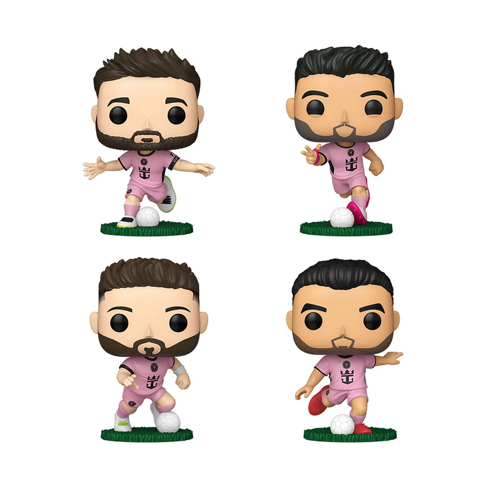 Funko Jordi Alba, Sergio Busquets, Luis Suarez, Lionel Messi Inter Miami CF Pop! 4-Pack Vinyl Figure Set