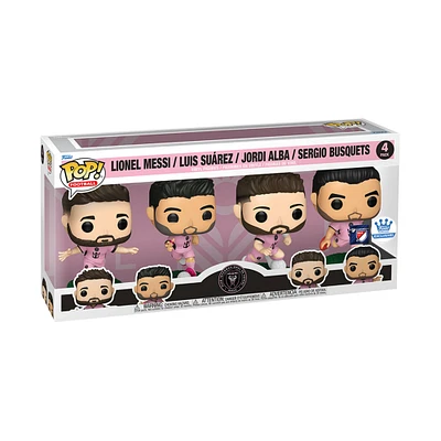 Funko Jordi Alba, Sergio Busquets, Luis Suarez, Lionel Messi Inter Miami CF Pop! 4-Pack Vinyl Figure Set