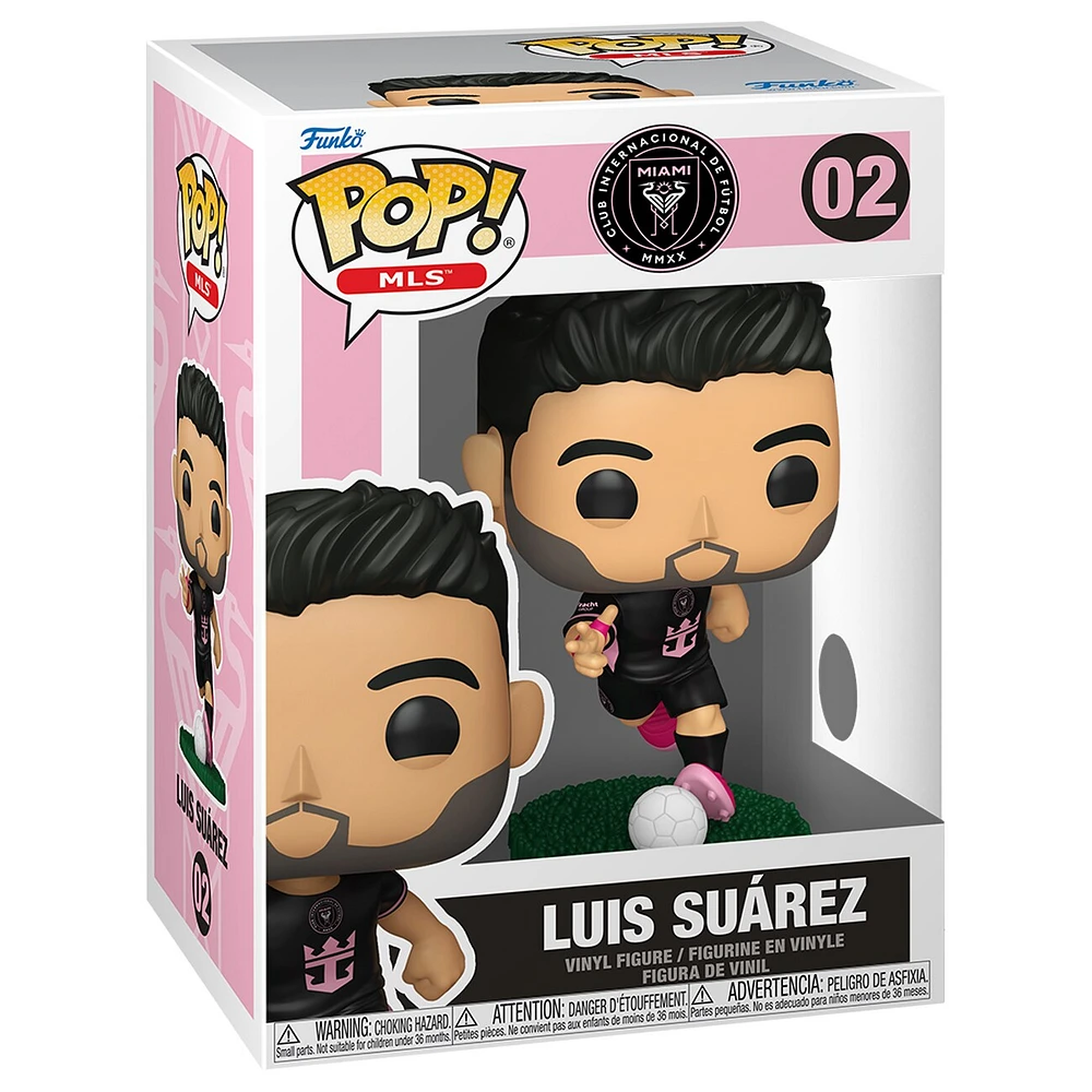 Figurine en vinyle Funko Luis Suarez Inter Miami CF #2, maillot secondaire Pop!