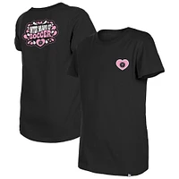 Girls Youth New Era Black Inter Miami CF Bubble Heart T-Shirt