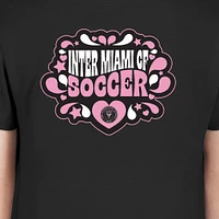 Girls Youth New Era Black Inter Miami CF Bubble Heart T-Shirt