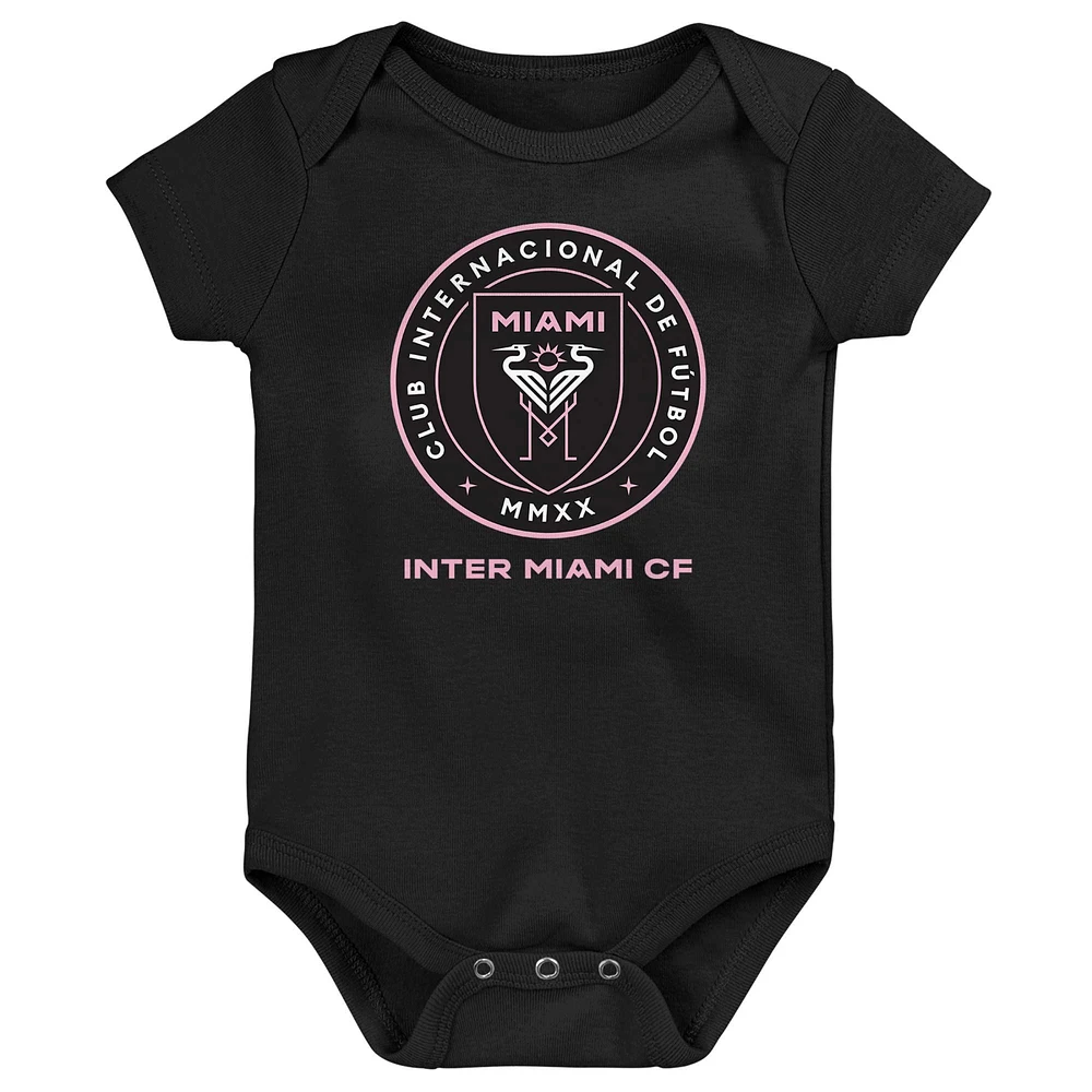 Body noir avec logo principal Inter Miami CF pour bébé