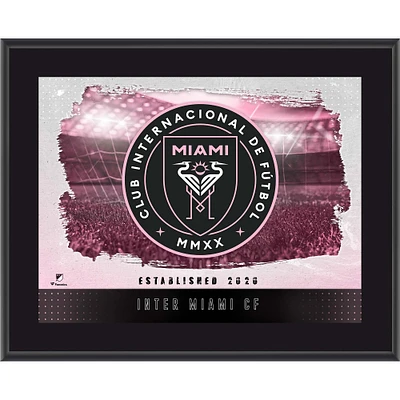 Plaque horizontale sublimée avec logo de l'équipe Inter Miami CF 10,5" x 13"