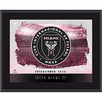 Plaque horizontale sublimée avec logo de l'équipe Inter Miami CF 10,5" x 13"