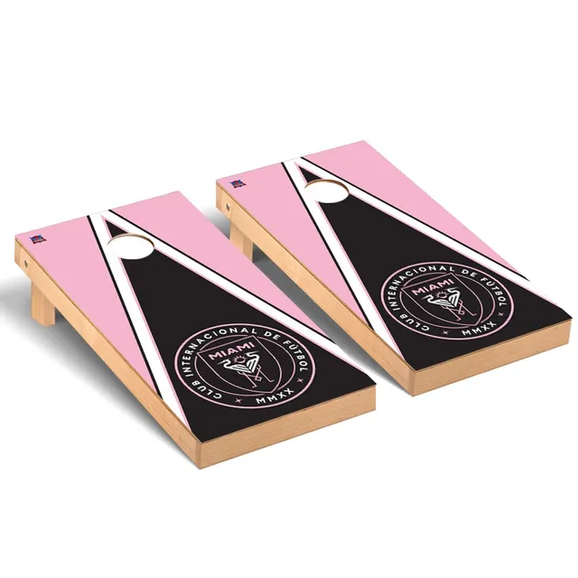 Miami Football Cornhole Boards Complete Outdoor Game Set With 