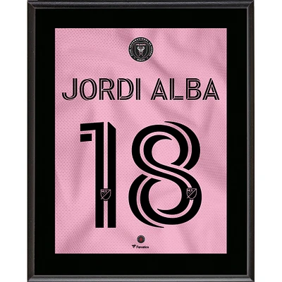 Plaque sublimée Jordi Alba Ramos Inter Miami CF 10,5" x 13" Heart Beat Jersey Style #18