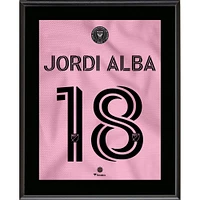 Plaque sublimée Jordi Alba Ramos Inter Miami CF 10,5" x 13" Heart Beat Jersey Style #18