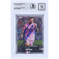 Lionel Messi Inter Miami CF Autographed 2023 Topps Chrome MLS #58 BAS Authenticated 10 Card