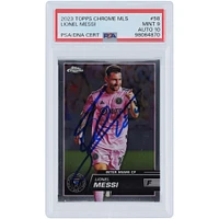 Lionel Messi Inter Miami CF Autographed 2023 Topps Chrome MLS #58 PSA Authenticated 9/10 Card