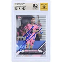Lionel Messi Inter Miami CF Autographed 2024 Topps Now MLS 1st MLS Player with 5 Assist & 6 Goal Contribution Game #46 BAS Authenticated /10 Card