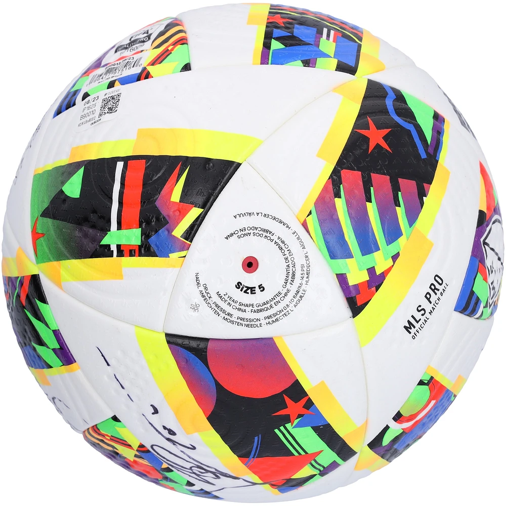 Lionel Messi, Luis Suarez & Sergio Busquets Inter Miami CF Autographed 2024 adidas MLS Match Soccer Ball