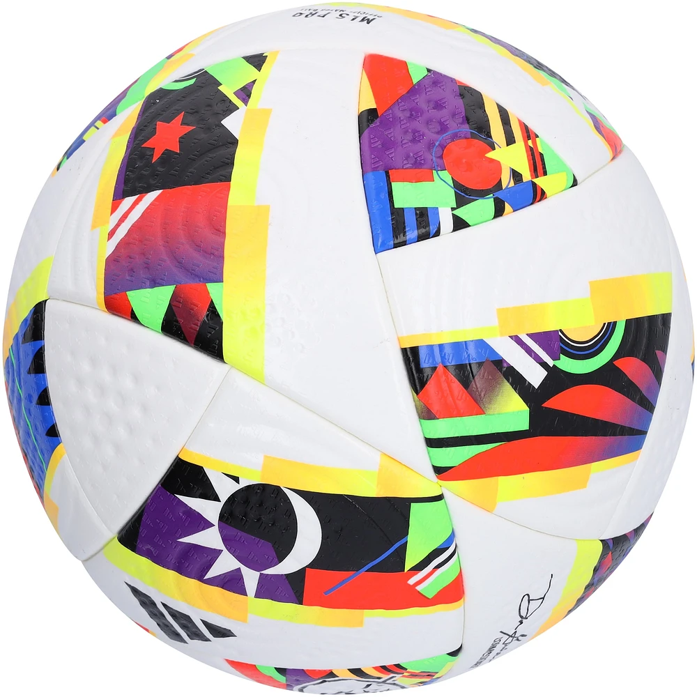 Lionel Messi, Luis Suarez & Sergio Busquets Inter Miami CF Autographed 2024 adidas MLS Match Soccer Ball