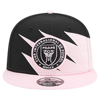 Men's New Era  Black/Light Pink Inter Miami CF Jagged 9FIFTY Snapback Hat