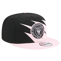Men's New Era  Black/Light Pink Inter Miami CF Jagged 9FIFTY Snapback Hat