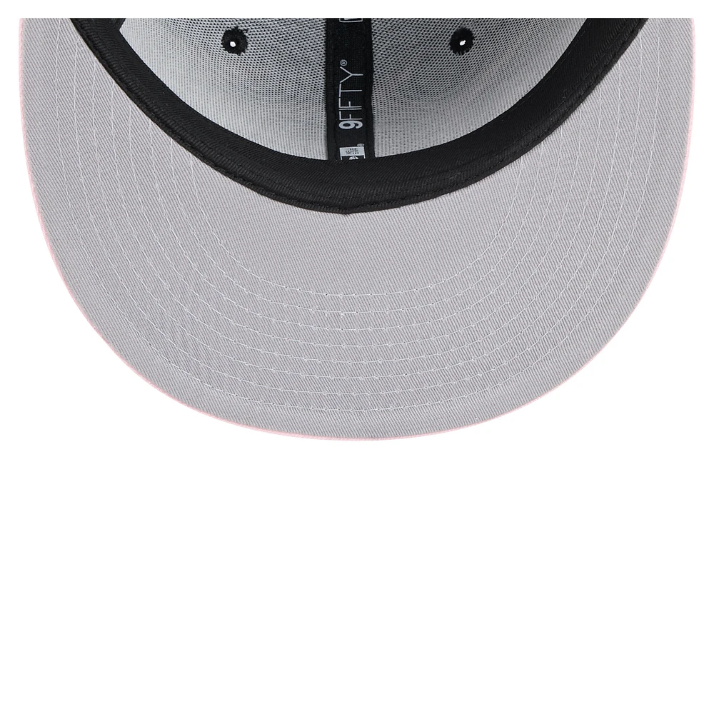 Men's New Era  Black/Light Pink Inter Miami CF Jagged 9FIFTY Snapback Hat