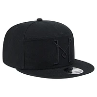 Men's New Era  Black Inter Miami CF Canvas 9FIFTY Snapback Hat