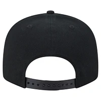 Men's New Era  Black Inter Miami CF Canvas 9FIFTY Snapback Hat
