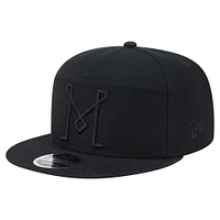 Men's New Era  Black Inter Miami CF Canvas 9FIFTY Snapback Hat