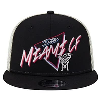 Men's New Era  Black Inter Miami CF Neon 9FIFTY Snapback Hat