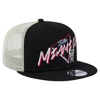Men's New Era  Black Inter Miami CF Neon 9FIFTY Snapback Hat