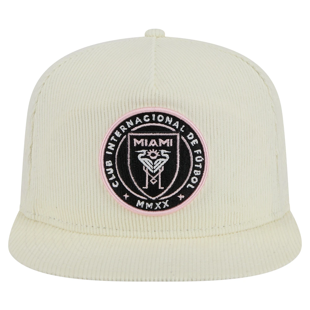 Men's New Era  Cream Inter Miami CF 2025 Kickoff Snapback Golfer Hat