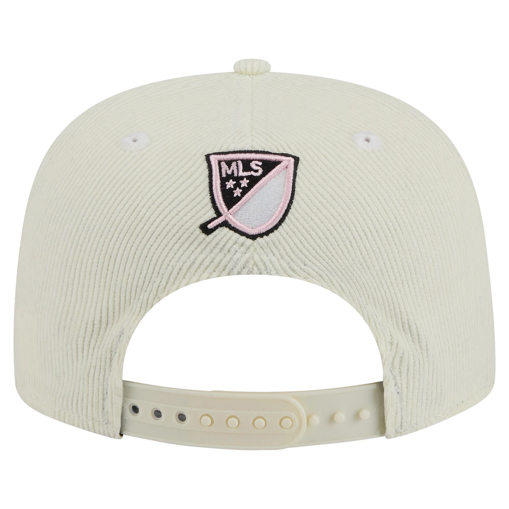 Men's New Era  Cream Inter Miami CF 2025 Kickoff Snapback Golfer Hat