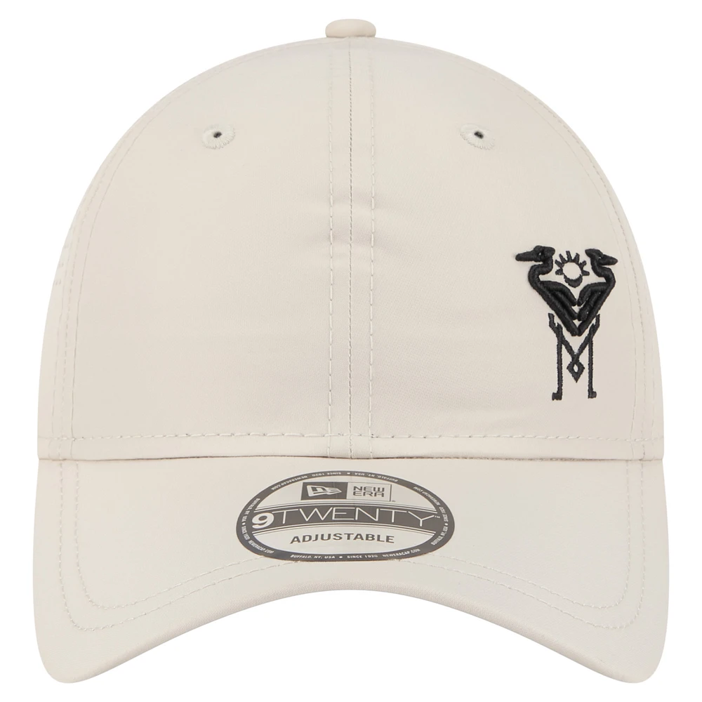 Men's New Era  Tan Inter Miami CF Active 9TWENTY Adjustable Hat