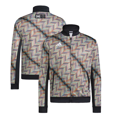 Veste de survêtement entièrement zippée adidas noir Inter Miami CF 2024 Hispanic Heritage pour homme