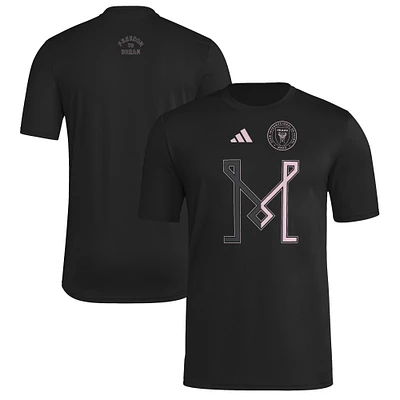 Men's adidas  Black Inter Miami CF 2025 Jersey Hook AEROREADY T-Shirt