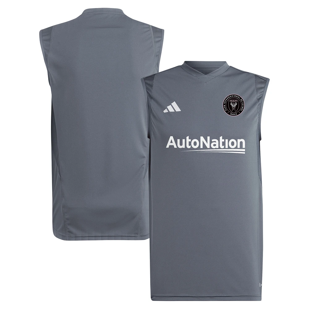 Maillot d'entraînement sans manches adidas Inter Miami CF 2024 pour homme, gris