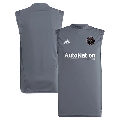 Men's adidas Gray Inter Miami CF 2024 Sleeveless Training Jersey