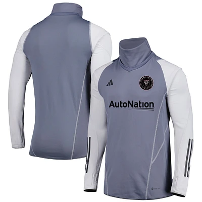 Haut adidas Inter Miami CF Warm Raglan COLD.RDY gris pour homme