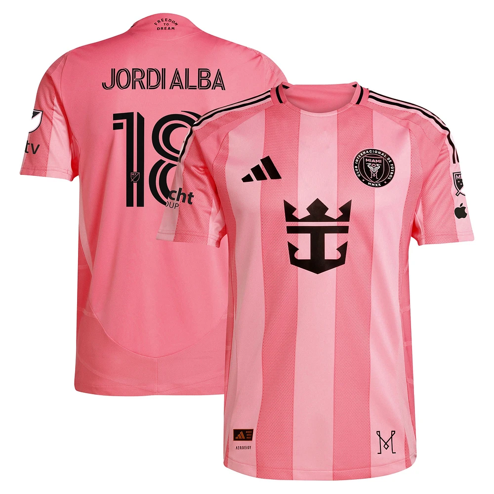 Men's adidas Jordi Alba Light Pink Inter Miami CF 2025 Euforia Authentic Player Jersey