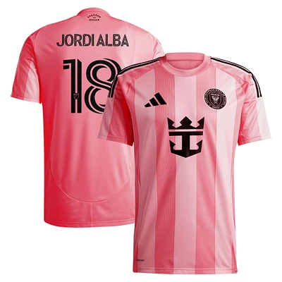 Men's adidas Jordi Alba Light Pink Inter Miami CF 2025 Euforia Replica Player Jersey