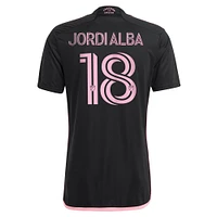 Men's adidas Jordi Alba Ramos Black Inter Miami CF 2023 La Noche Replica Player Jersey