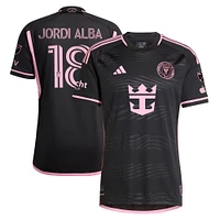 Men's adidas Jordi Alba Ramos Black Inter Miami CF 2024 La Noche Authentic Player Jersey