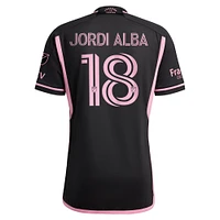 Men's adidas Jordi Alba Ramos Black Inter Miami CF 2024 La Noche Authentic Player Jersey