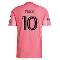 Maillot de joueur authentique Inter Miami CF 2025 Euforia rose clair Lionel Messi pour homme adidas